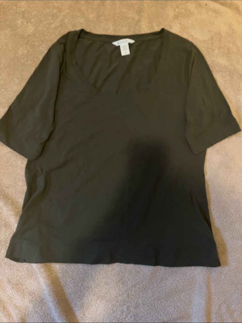 Athleta Black Scoop Neck Short Sleeve Tee - Easy Fit